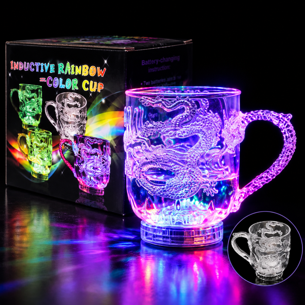 🐉DragonGlow LED Dragon Cup - Add Water. Watch It Glow✨
