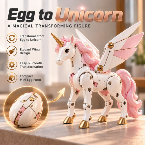 🦄 2-in-1 Transforming Mechanical Unicorn Egg – Winged Fantasy Figure🥚