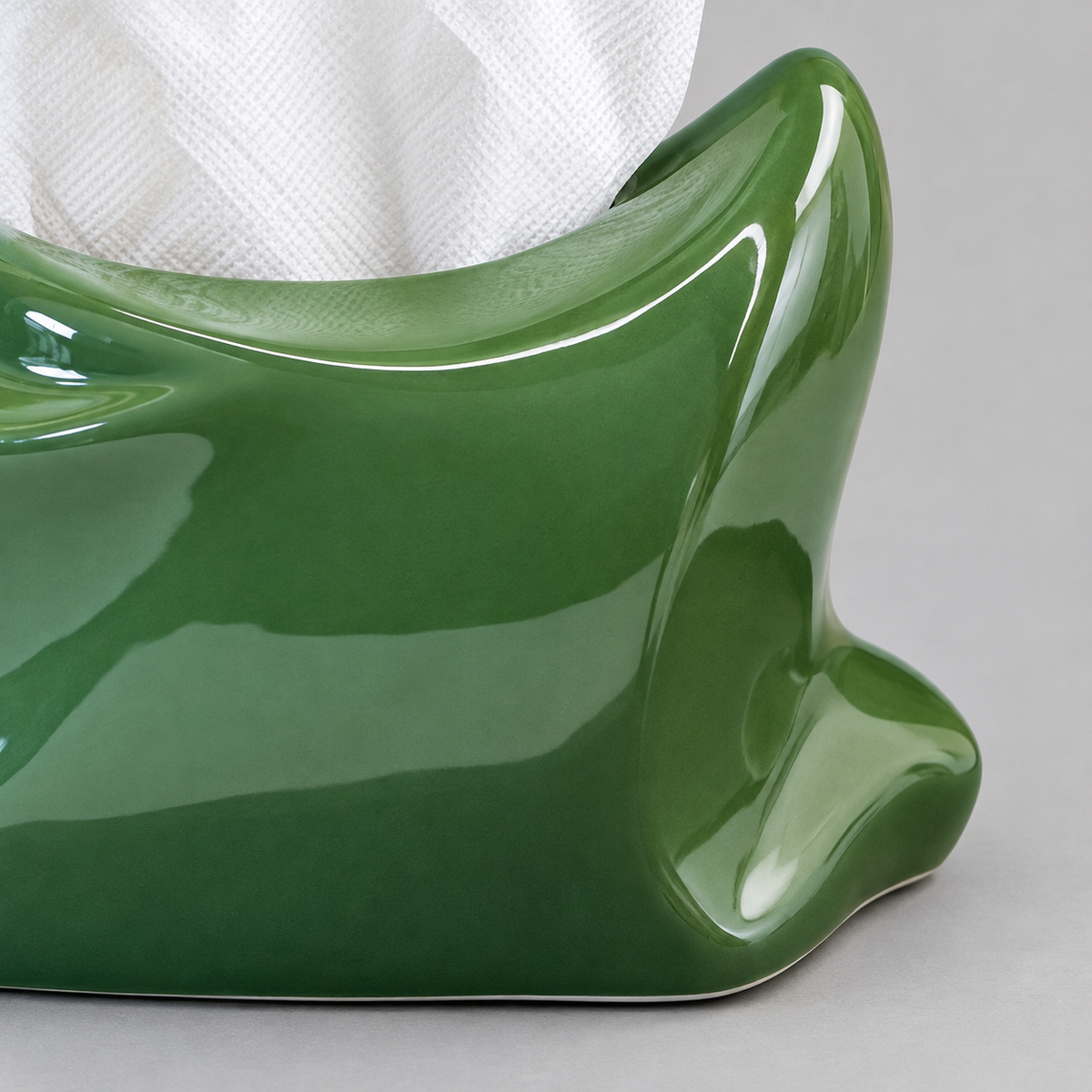 Ceramic Pillow Tissue Box Cover | Soft-Look Sculptural Decor