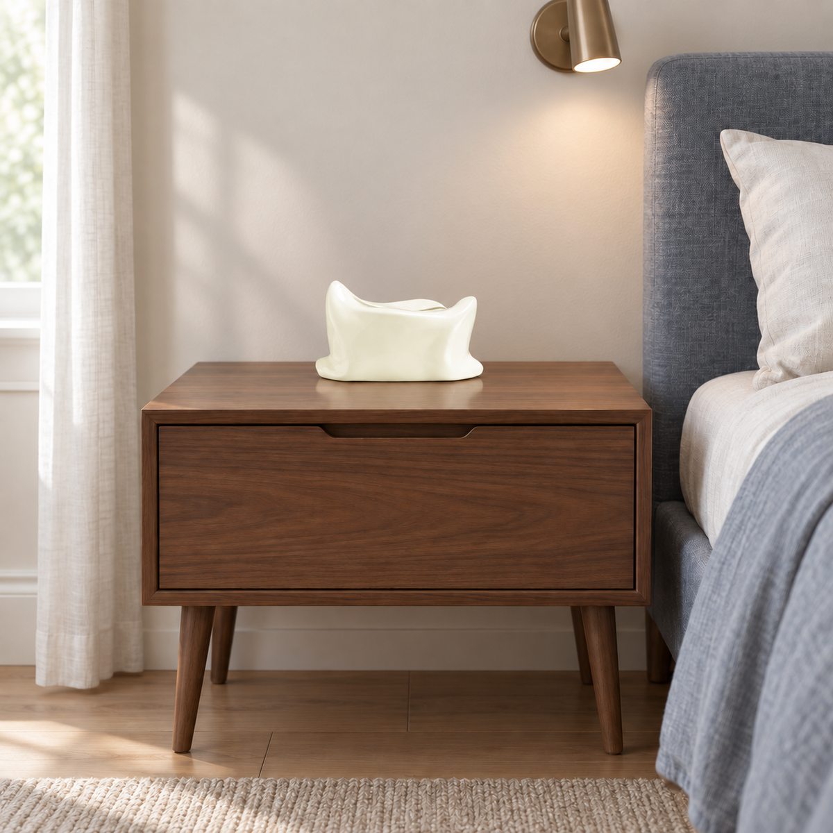 Ceramic Pillow Tissue Box Cover | Soft-Look Sculptural Decor