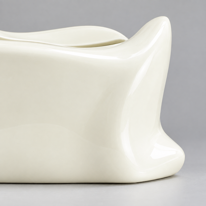 Ceramic Pillow Tissue Box Cover | Soft-Look Sculptural Decor