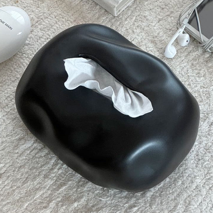 Bubble Ceramic Tissue Box Cover | Modern Cloud & Metallic Decor