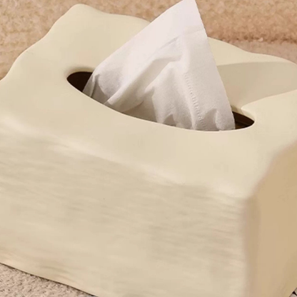 Sculptural Melting Ceramic Tissue Box | Avant-Garde Decor
