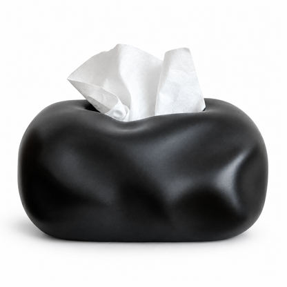 Bubble Ceramic Tissue Box Cover | Modern Cloud & Metallic Decor