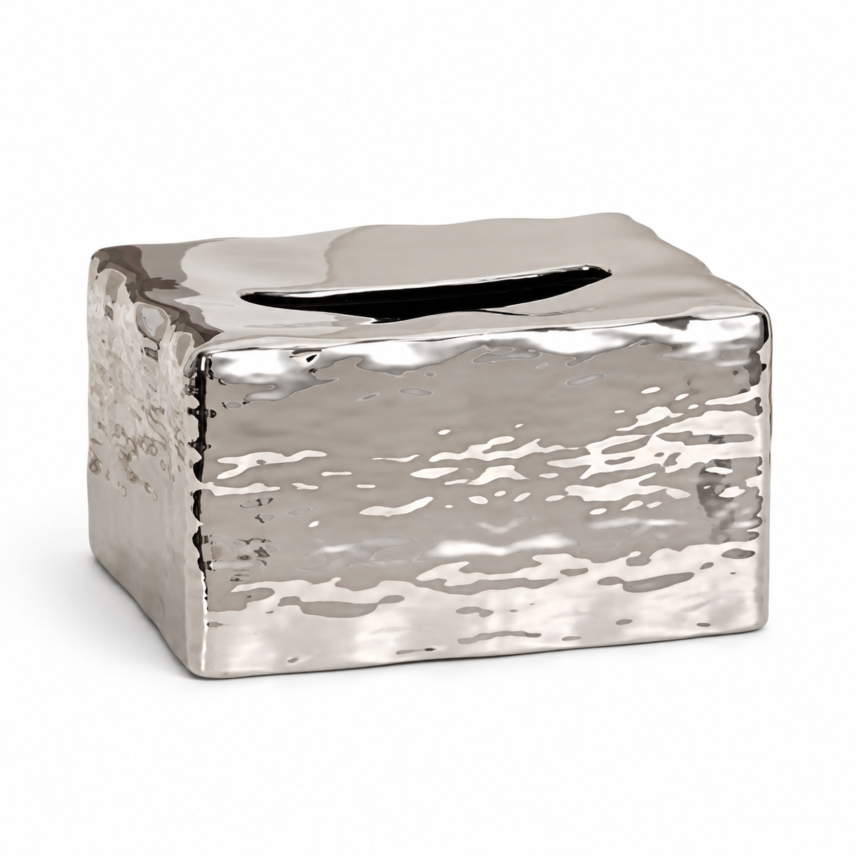 Sculptural Melting Ceramic Tissue Box | Avant-Garde Decor